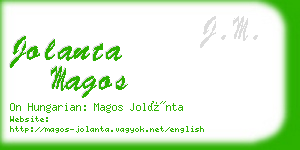 jolanta magos business card